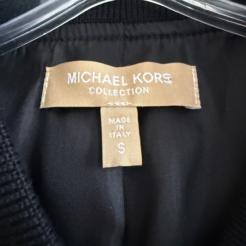 MICHAEL KORS COLLECTION Resort 19 size Small Floral Brocade Bomber Jacket Gold - Picture 15 of 16